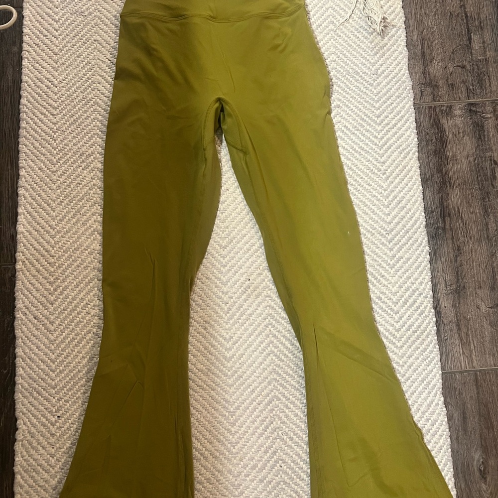 BuffBunny Olive Green Flare Leggings